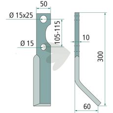 Jordfræserkniv til Forigo-Roteritalia, ideel til jordbearbejdning og effektiv dyrkning.