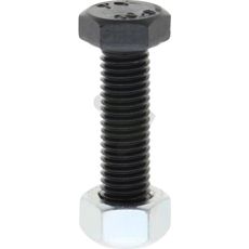 Skrue med fæstemøtrik M12x45 mm, 10.9, for ekstra styrke og sikkerhed i konstruktioner.