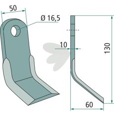 Y-slag designet til Agricom med 16,5 mm hul, perfekt til alle landbrugsbehov.