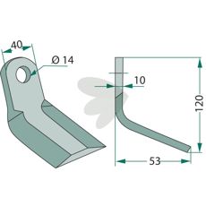 Y-slag designet til Agrimaster med 14 mm hul, pålidelig og holdbar til landbrug.