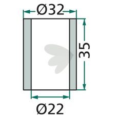 Afstandsbøsning for Agrimaster og Agromec 3000552, vigtig for præcis justering.