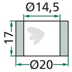 Afstandsbøsning Agrimaster og Agromec 3000553, vigtig for korrekt maskinindstilling.