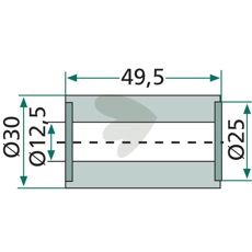 Indre bøsning 8209896, anvendes for smidig bevægelse og funktion af maskindele.