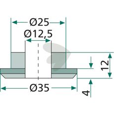 Ydre bøsning 8209895, væsentlig for stabilitet og funktion i landbrugsmaskiner.