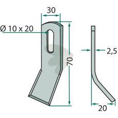 Y-lægge Lipco og Agria med hul 10x20 mm, perfekt til hurtigt og effektivt arbejde i mark.