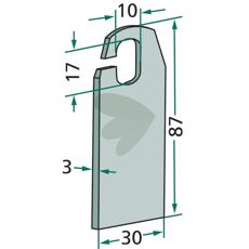 Kniv til vertikalskæring, model 8356000, effektiv til at forbedre græsplænens sundhed.
