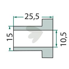 Indre bøsning, model 100107, til genopbygning af maskiner.
