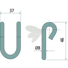 Sjækel Bomford 37mm, robust og pålidelig til brug i landbrugsudstyr.