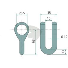 Spearhead sjækel 35mm fra Bomford, giver stabilitet og styrke.