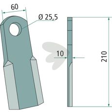 Kniv 18063-BRE-20, perfekt til nye og brugte maskiner.