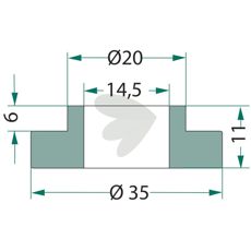 Bøsning klinge, 11X35mm, egnet til Cosma og lignende maskiner.