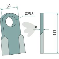 Kniv 18063-BRT-14, designet til at give effektiv og præcis skæring.