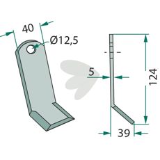 Y-hammer Caroni med 12,5mm hul, ideel til alsidig anvendelse inden for landbrug.
