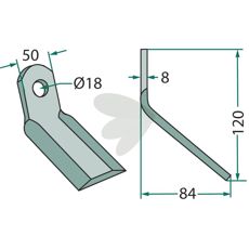 Y-hammer Dragone med hul på 18mm, en vigtig del for smidig drift af maskiner.