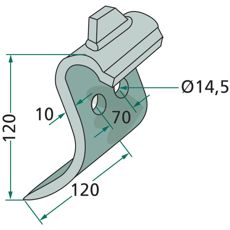 Ny model slagkniv, designet til effektiv ydeevne og lang levetid.