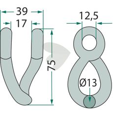 Schackel 912200891, holdbar og sikker til brug i maskiner.