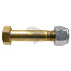 Kraftig skrue med møtrik 1/2", perfekt til landbrugsudstyr.