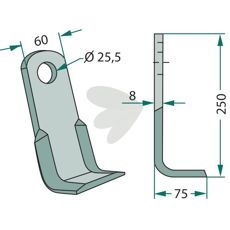 Vinkelkniv 901005, skarp og effektiv til præcision i arbejdet.