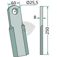 Rette kniv 901019, fremstillet til at klare krævende landbrugsopgaver.
