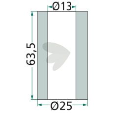 Bøsning hammer Ferri 25X63,5mm med hul på 13mm, ideel til reparation.