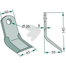 Y-snitter Ferri 60X145mm, designet med hul 26mm for effektivitet.