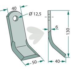 Y-snitter Ferri med hul 12,5mm, perfekt til forskellige applikationer.