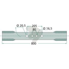Vredet kniv med tykkelse 8mm til Fischer, for effektiv bearbejdning.