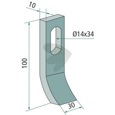 Y-snitter Gilbers med hul 14X34mm til præcis og pålidelig ydeevne.