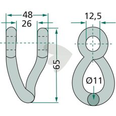 Robust sjækkel Gilbers 48 mm, fremragende til landbrug og byggepladser.