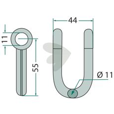 Generisk sjækel, en robust og pålidelig komponent for forskellige landbrugsmaskiner.