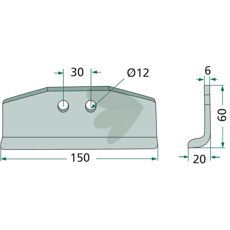 Udskiftningsblad til effektiv og holdbar bearbejdning af jorden.