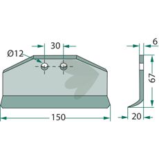 Højkvalitets udskiftningsblad til langvarig og effektiv jordbearbejdning.