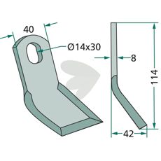Y-slagler Hymach med en hul diameter på 14X30mm, perfekt til forskellige maskiner.