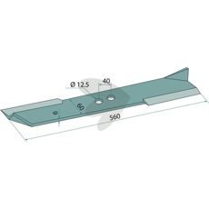 Lige kniv med tykkelse 6, perfekt til præcision inden for landbrug.