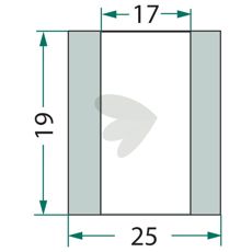 Bøsning slagler Leckron, Sauerburger, 25X19mm, ideel for stabil forbindelse.