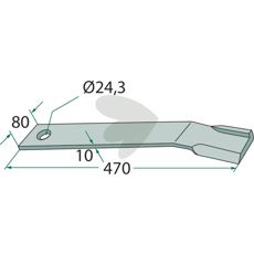 Højre slagkniv Type HKN 1000, perfekt til krævende opgaver.