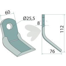 Y-slagler Vogel & Noot, 25,5mm hul, perfekt til professionel anvendelse.