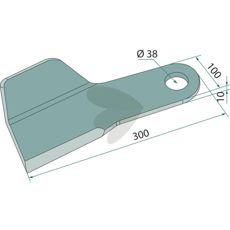 Venstre kniv 7770761, specialdesignet til at passe specifikke maskiner og sikre effektiv drift.