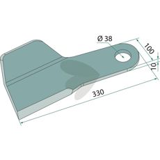 Kniv højre 7770758, perfekt til at maksimere effektivitet og produktivitet i jordarbejde.