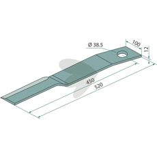 Kniv højre 401066, garanterer høj effektivitet og holdbarhed i landbrugsapplikationer.