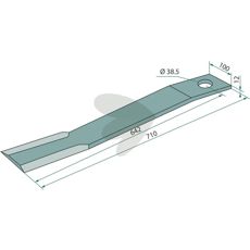 Kniv H401-024, 401024, optimeret til at give sikker og effektiv bearbejdning af jord.