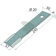 Lige kniv, model 325-92-625, perfekt til at opnå en ren skæring.