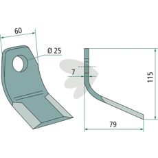 Y-klinge Röll med hul 25 mm, vigtig for højtydende skæringer.