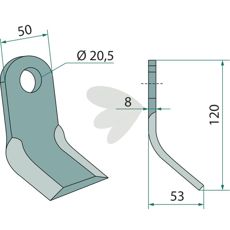 Y-slag fra Willibald med 20,5 mm hul, perfekt til flere forskellige anvendelser.