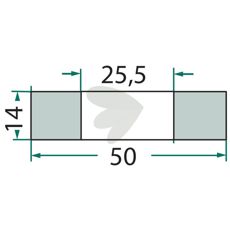 Bøsning til slaglere Ferri, størrelse 14X50mm med hul på 25,5 mm.
