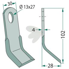 Y-slag til Peruzzo med hul 13X27mm, anvendes flittigt i landbrug.