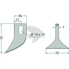 Hammerslag 70X75mm til Agrimaster, giver overlegen ydeevne og holdbarhed.