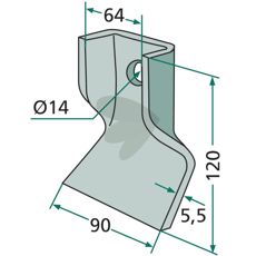 Alsidigt blad JF designet til effektive arbejdsopgaver på traktorer.