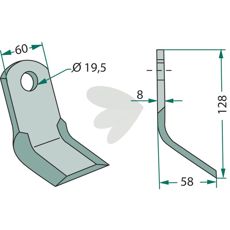 Y-slag kompatibel med John Deere, holdbar og af høj kvalitet til effektivitet.