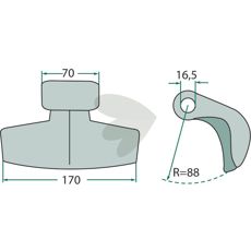 Hammerhoved der leverer kraftige slag, ideel til hårdt arbejde.